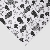 Kinder Cute Winter Beer Pet Mitten Snow Cloud B/W Tissuepapier (Detail)