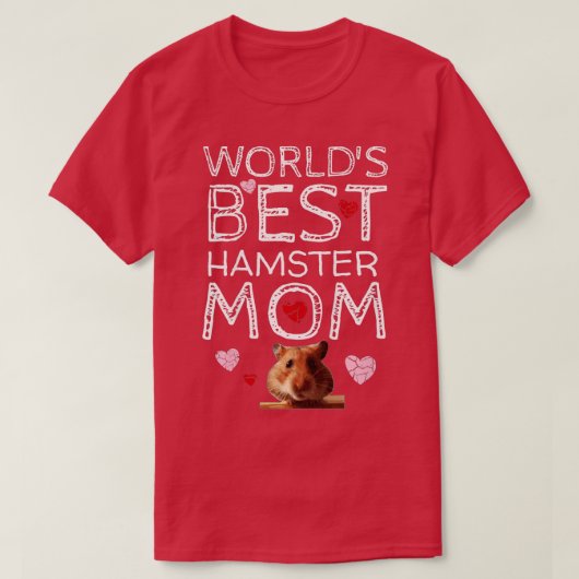 Kinder Cute Worlds Best Hamster Mam T-shirt (Design voorkant)