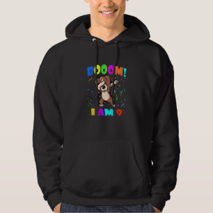 Kinder Dabbing Beagle Boem Ik Ben 9 Jongens Meisje Hoodie