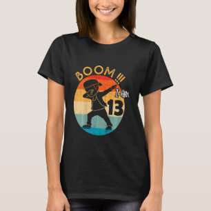 Kinder Dabbing Boy 13e Verjaardag Outfit 13 Dertie T-shirt