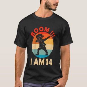 Kinder Dabbing Boy 14e Verjaardag Outfit 14 Veerti T-shirt
