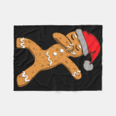 Kinder Dabbing Dab Gingerbrood Man Xmas Girls Boys Fleece Deken (Voorkant (Horizontaal))