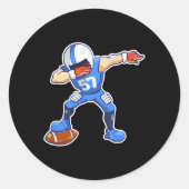 Kinder Dabbing Football Dab Dance Funny Boys Gift Ronde Sticker (Voorkant)