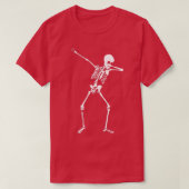 Kinder Dabbing Skeleton Halloween Dab t T-shirt (Design voorkant)