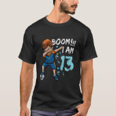 Kinder Dabbing Verjaardag Jongen Voetbal 13e Verja T-shirt (Voorkant)