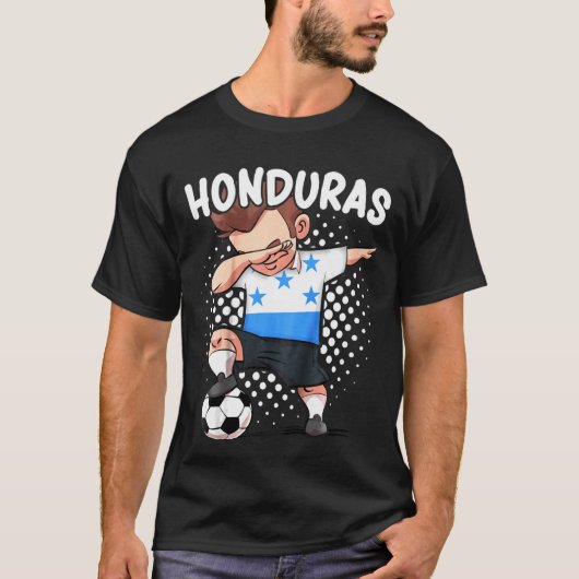 Kinder Dabbing Voetballer Honduras Voetbal Hondura T-shirt (Voorkant)