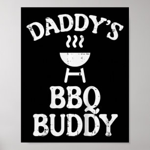 Kinder daddys bbq buddy Schattigee barbecue famili Poster
