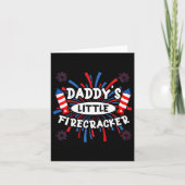 Kinder daddys Little Firecracker Independence Day Kaart (Voorkant)