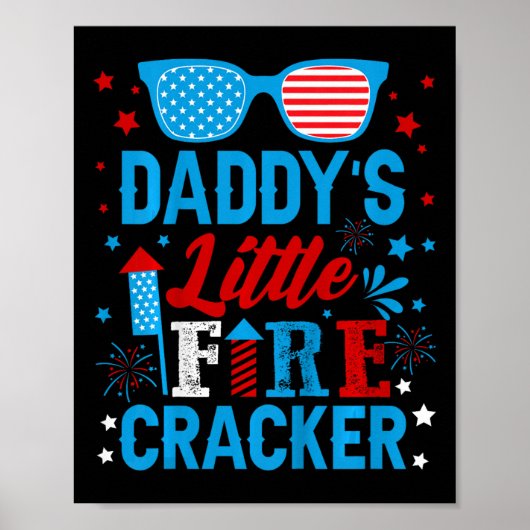 Kinder daddys Little Firecracker Independence Day Poster (Voorkant)