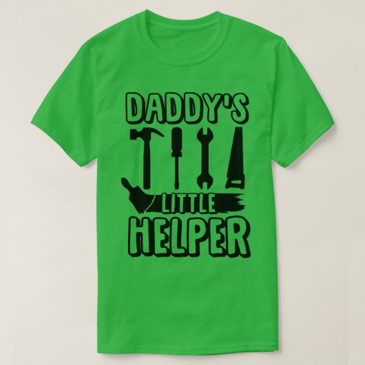 Kinder daddys Little Helper Carpenter Fixing Dad C T-shirt (Design voorkant)