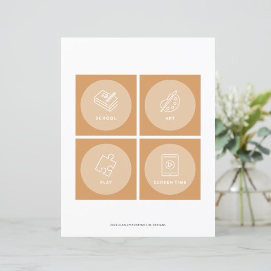 Kinder Dagelijkse Routinekaarten van Toddler Visua (Staand voorkant)