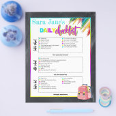 Kinder Dagelijkse School Checklist Grafiek Flyer (Enkel)