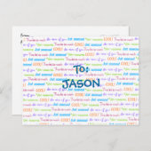 KINDER dank u Briefkaart (Voorkant / Achterkant)