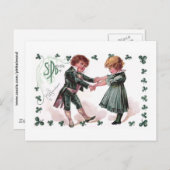 Kinder dans op St Patrick's Day Briefkaart (Voorkant / Achterkant)