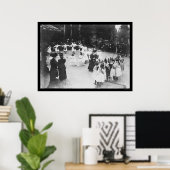 Kinder dansen op het dak van het Waldorf NYC 1919 Poster (Thuiskantoor)