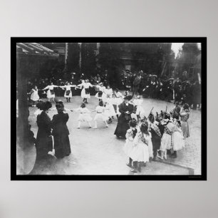 Kinder dansen op het dak van het Waldorf NYC 1919 Poster