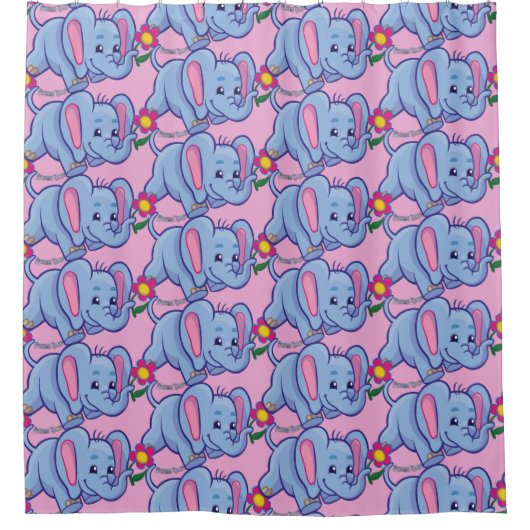 Kinder dansende olifant Daisy douchegordijn (Voorkant)