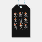 Kinder Dansende Skelet Halloween Cadeaulabel (Voorkant)