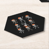 Kinder Dansende Skelet Halloween Kartonnen Onderzetters (Schuin)