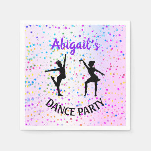 Kinder dansschaduwen van kleuren en sterren over d servet