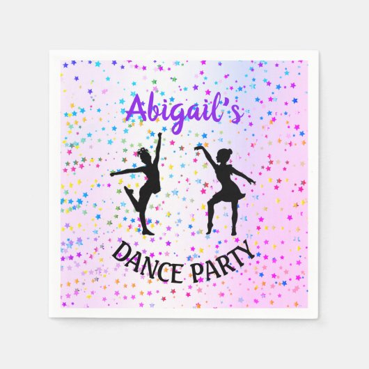 Kinder dansschaduwen van kleuren en sterren over d servet (Voorkant)