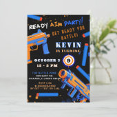 Kinder Dart Battle Party Verjaardag Kaart (Staand voorkant)