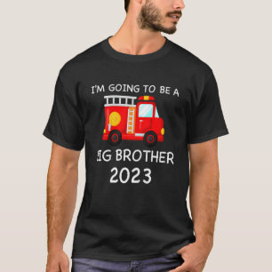 Kinder dat ik een grote broeder van 2023 vuurtruck t-shirt
