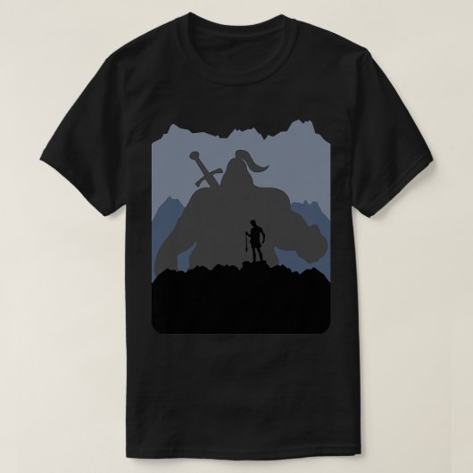 Kinder David en Goliath Bijbel Storyof David Versu T-shirt (Design voorkant)