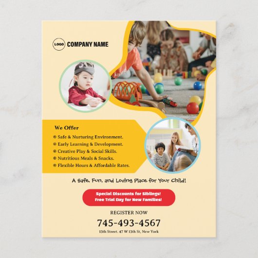 Kinder Daycare Custom Flyer (Voorkant)