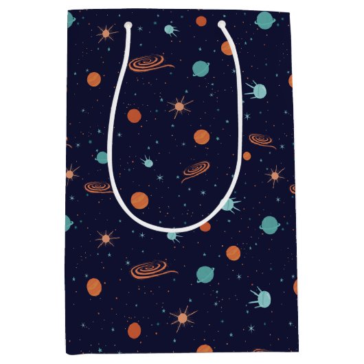 Kinder Deep Space Shooting Stars Planets Black Hol Medium Cadeauzakje (Voorkant)
