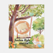 Kinder deken voor het slikken van lion, fox, Bunny (Voorkant)