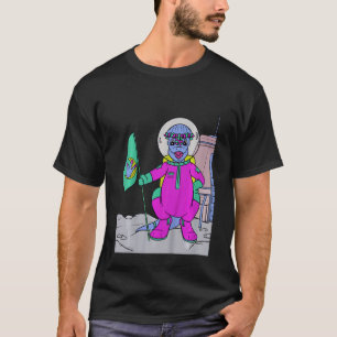 Kinder dennenplanet en dinosaurussen in de ruimte t-shirt