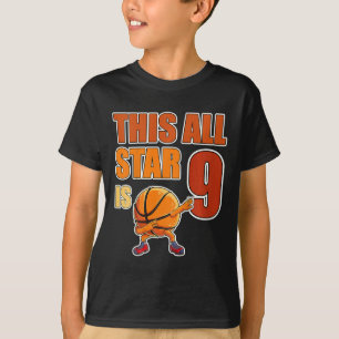 Kinder Deze All Star is 9 jaar oud Cadeaus 9e gebo T-shirt