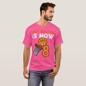 Kinder deze baller is nu 8 basketbal 8e verjaardag t-shirt (Voorkant volledig)