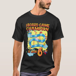 Kinder Deze bordspel kampioen is nu 6 verjaardags  T-shirt