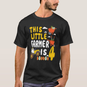 Kinder deze kleine boer is 4 Boerderij trekker voo T-shirt