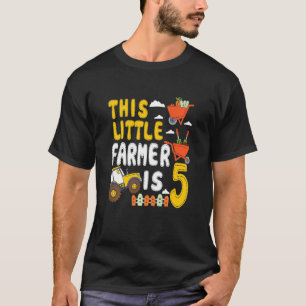 Kinder deze kleine boer is 5 Boerderij trekker voo T-shirt