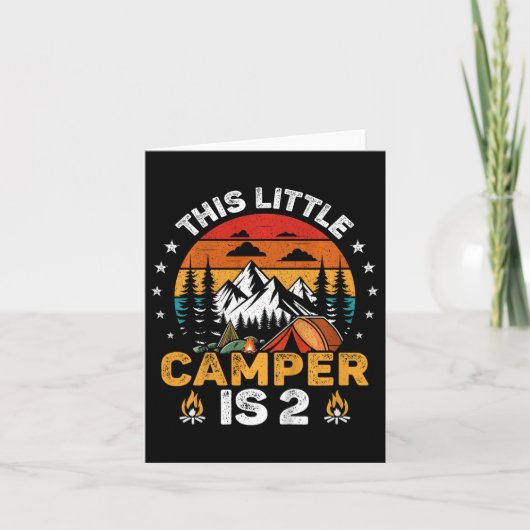 Kinder Deze kleine camper is 2 jaar oud Camping 2e Kaart (Voorkant)