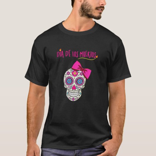 Kinder dia de los Muertos suikerrietsmeeuw van de  T-shirt (Voorkant)