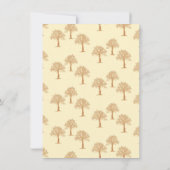 Kinder dieren en bomen verjaardagsfeestje kaart (Achterkant)