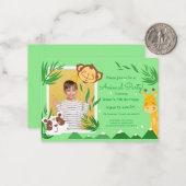 Kinder Dieren Verjaardag, Foto Dieren Verjaardag Notitiekaartje (Voorkant / Achterkant in situ)