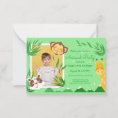 Kinder Dieren Verjaardag, Foto Dieren Verjaardag Notitiekaartje (Voorkant)