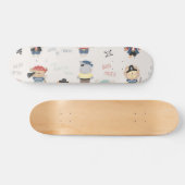 Kinder dierenpiraat persoonlijk skateboard (Horizontaal)