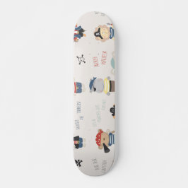 Kinder dierenpiraat persoonlijk skateboard