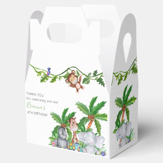 Kinder dierentuin Birthday Party Dank u Bedankdoosjes (Geopend)