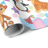 Kinder dierentuindieren cadeaupapier (Rol Hoek)