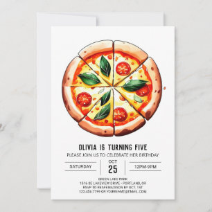 Kinder digitale pizza verjaardag kaart
