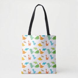 Kinder Dino Dinosaur Decor Colorful T-Rex Lizard Tote Bag