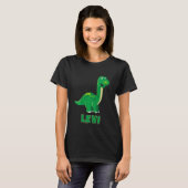 Kinder Dino dinosaur naam Levi T-shirt (Voorkant volledig)