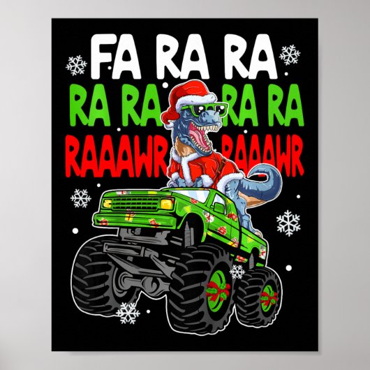 Kinder Dino Fa Ra Ra Rawr Dinosaurus Monster Truck Poster (Voorkant)